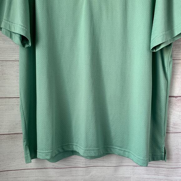 Haggar Cool 18 Tec Green Polo Shirt Stretch Comfort Quick Dry Size XL - Picture 3 of 14